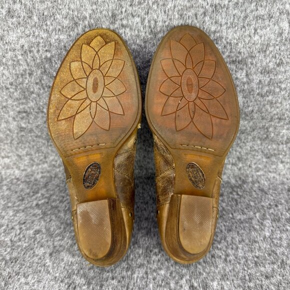 ✅Born Womens Sz 8M✅EU39 Western Studded Leather Ankle Booties Block Heel W11991 - Picture 2 of 12